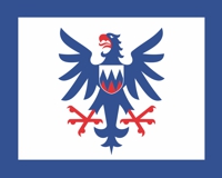 Zastava tajnika Heraldično, genealoško in veksilološkega društva Heraldica Slovenica.