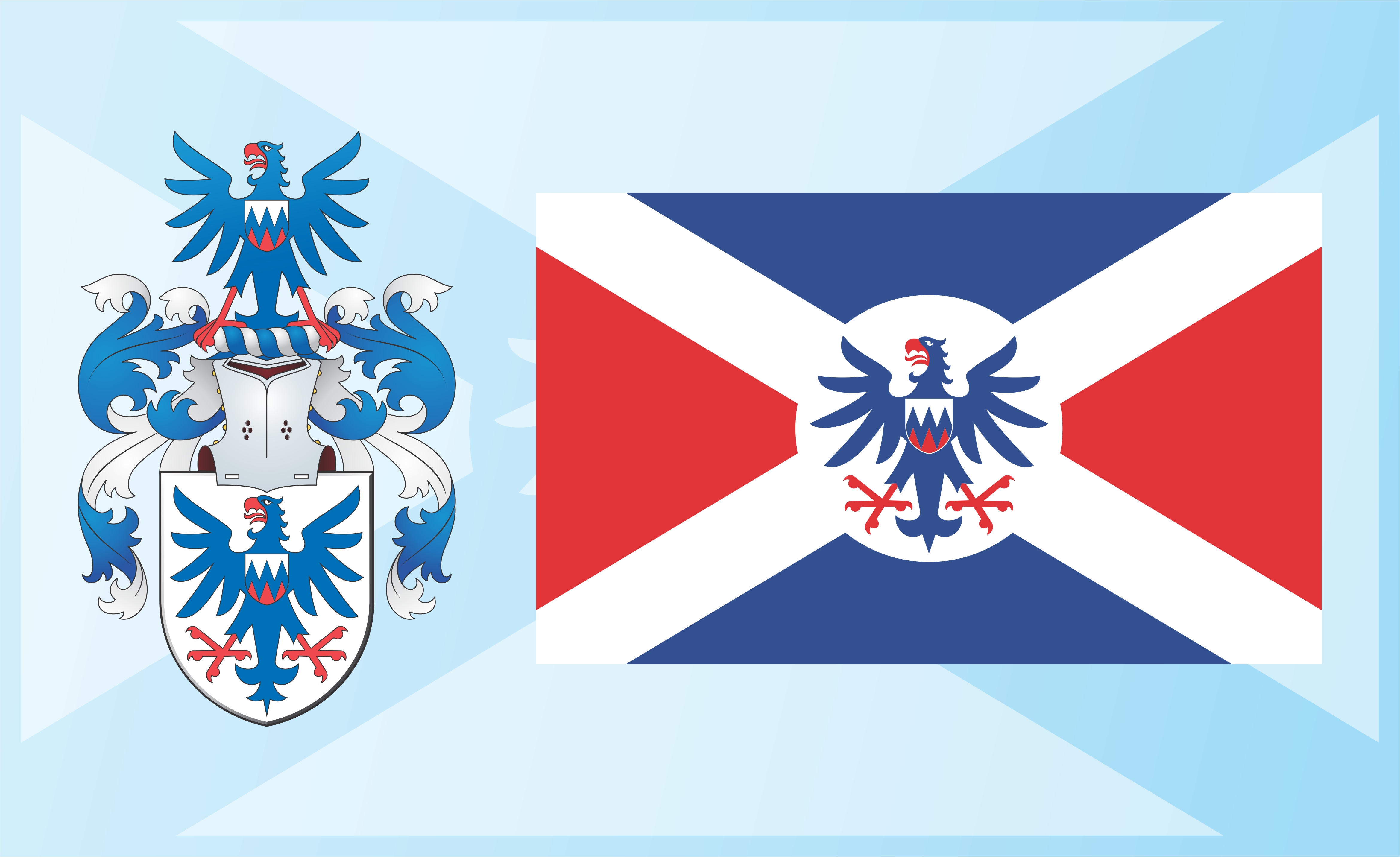 Grb in zastava Društva Heraldica Slovenica.